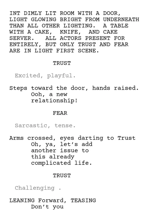 Emotion: 5- Indifference: Won first page