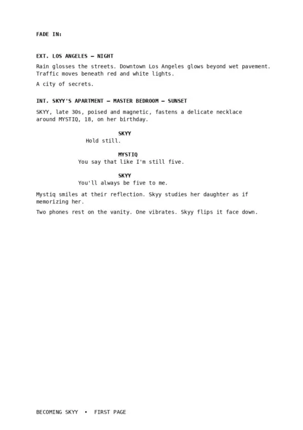 Becoming Skyy first page