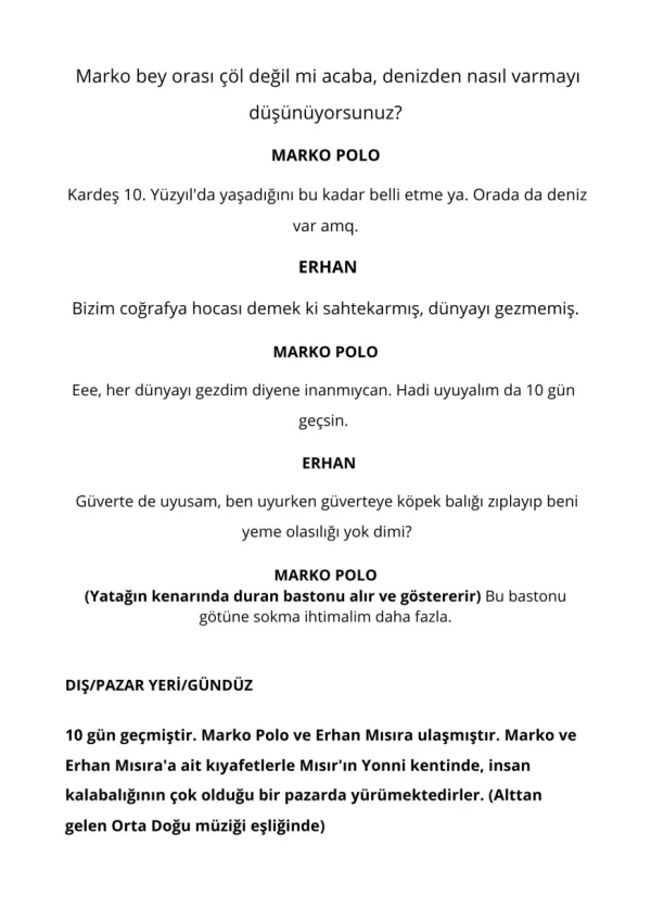 MARKO POLO VE ERHAN sample page