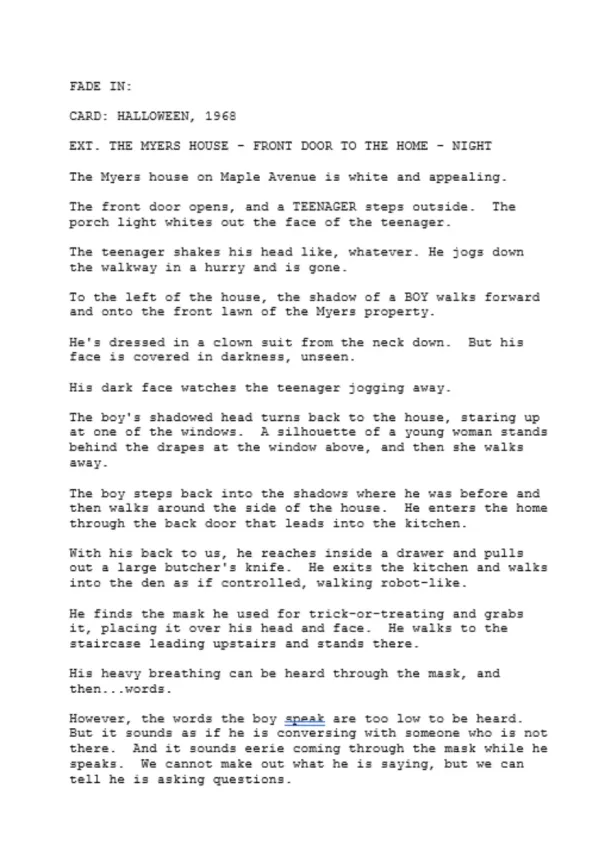 Halloween: Patient 31 first page