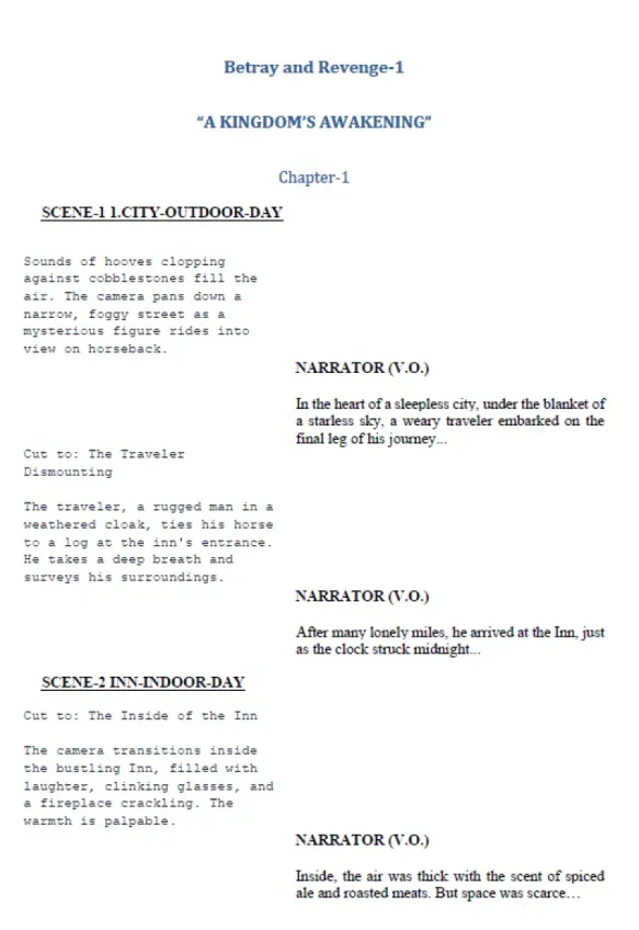 Betray and Revenge-1 first page