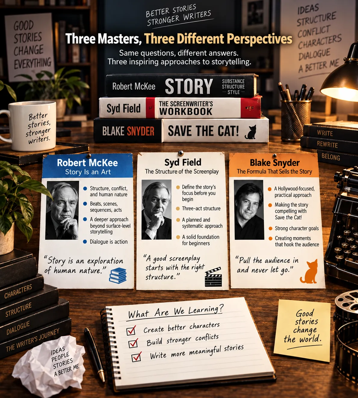 My First Week Reading McKee, Syd Field and Blake Snyder