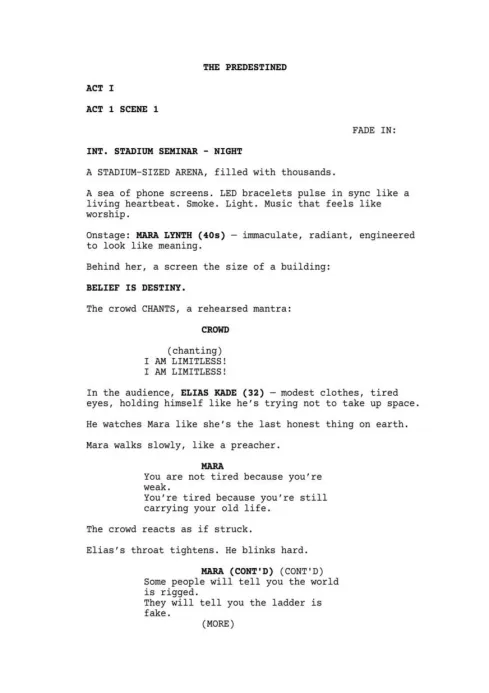 The Predestined sample page thumbnail